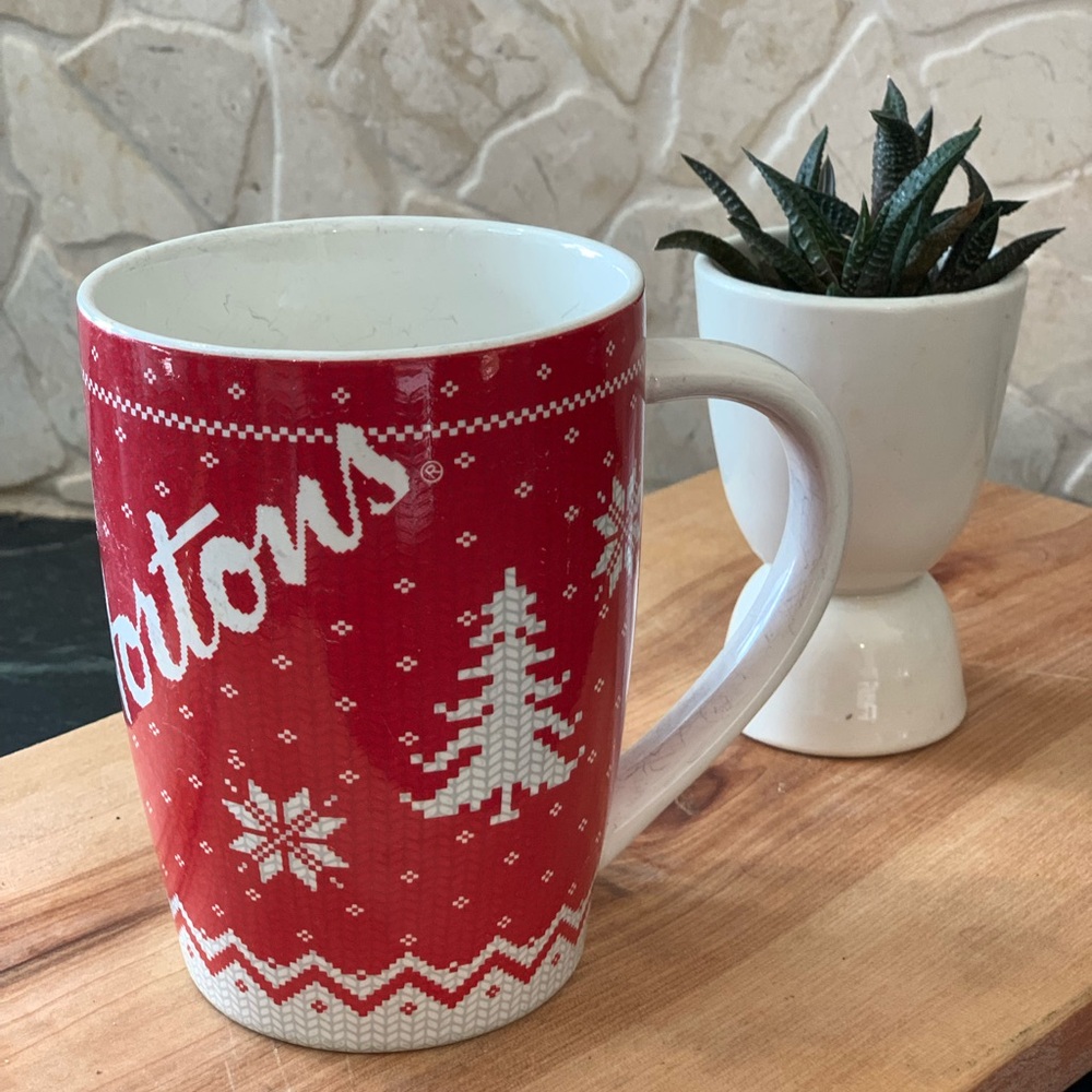 TIM HORTONS | Red & White Sweater Style Mug | Limited Edition # 015